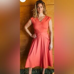 Field Day Xena dress - blue jacquard